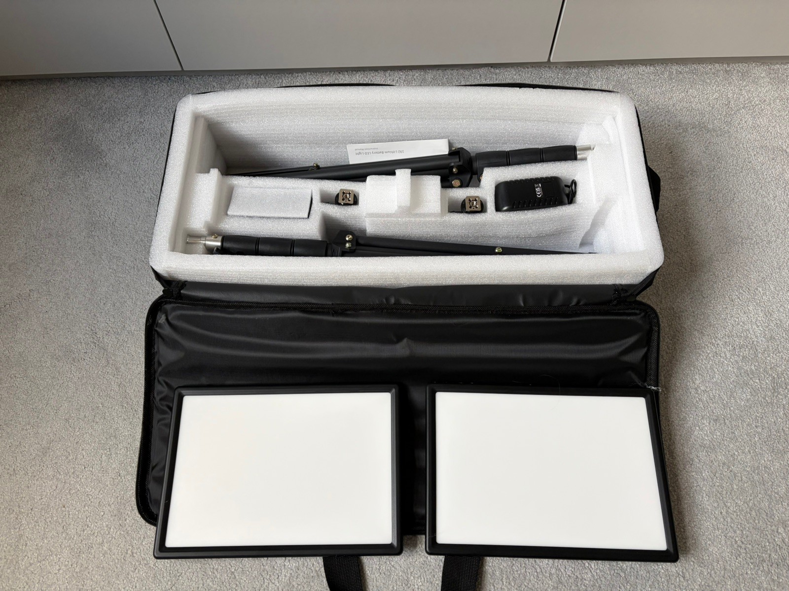 Bi color LED panel kit in case